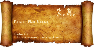Kner Martina névjegykártya
